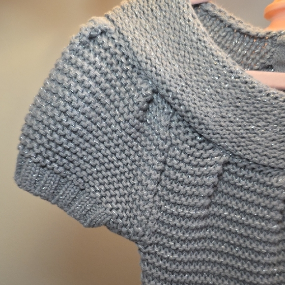 Charming Knit Dress with Pink Floral Accent - Picture 5 of 7